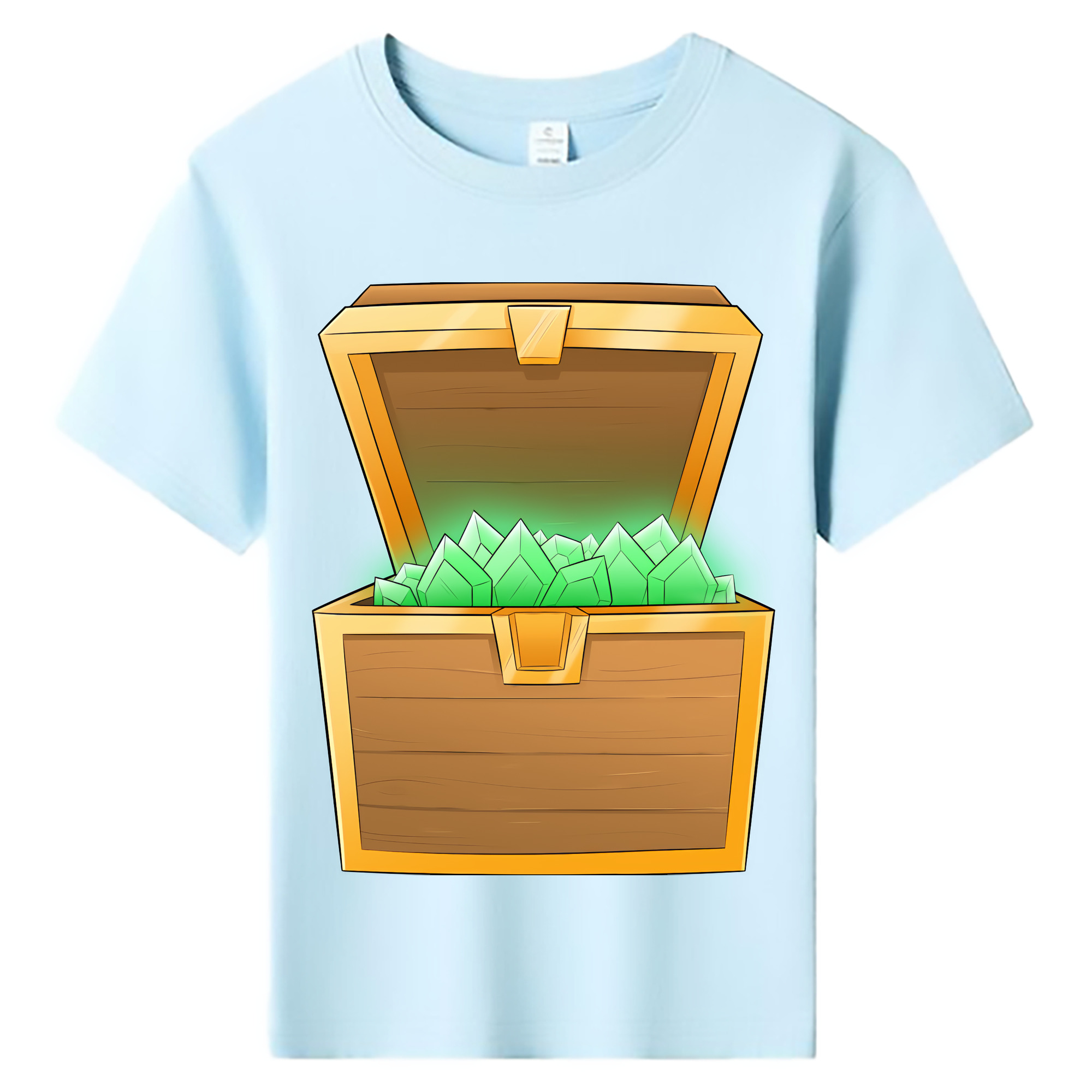 （画像用） マインクラフト ブロックの世界 Minecraft MC Block world 綿100％キッズTシャツ（フロントプリント）